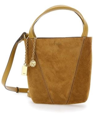 Chloé 'Spin' Shoulder Bag With Adjustable And Removable Shoulder - Brown