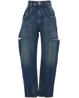 Maison Margiela Five-Pocket Style Jeans With Rips - Blue