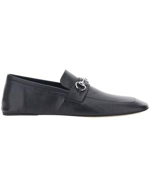 Gucci 'Edgar' Loafers With Semi-Square Toe And Horsebit On The Front - White