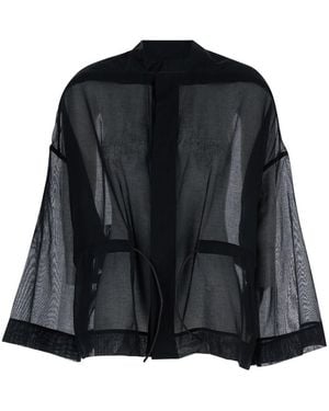 Rick Owens Sail Semi-Sheer Bomber Jacket - Black