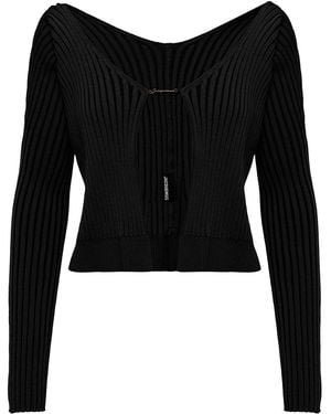 Jacquemus Cardigan La Pralù aperto - Nero