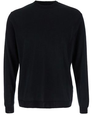 Low Brand Crew Neck Pullover - Black