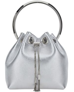 Jimmy Choo 'Bon Bon' Coloured Mini Bag With Drawstring Closure I - Grey