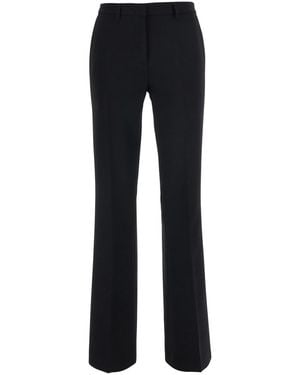 Le Plain Trousers With Flared Leg - Black