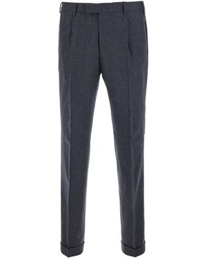 PT Torino Trousers With Single Pleat On Front - Blue