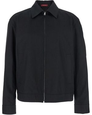 Gucci Cotton Twill Jacket With Web Detail - Black