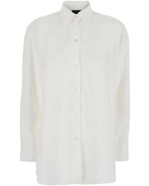 Le Plain Shirt With Classic Collar - White