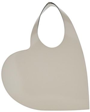 Coperni 'Heart' Shoulder Bag With Logo Print - Natural