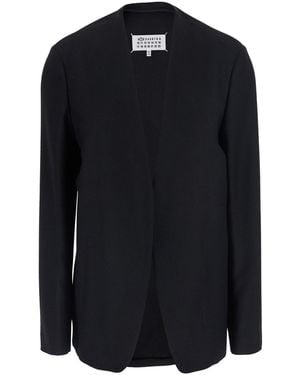 Maison Margiela Jacket With Collar And Long Sleeves - Blue