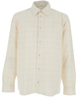 Won Hundred 'Adriel' Shirt With Classic Collar And Long Sleeves - White