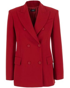 Le Plain Blazer With Collar And Long Sleeves - Red