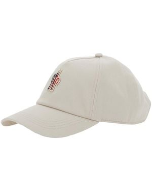 Moncler Baseball Cap With Logo Patch On The Front - White