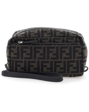 Fendi Pouch With Wrist Strap - Black