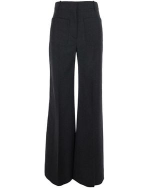 Victoria Beckham Alina Trouser Wool Trousers For - Black