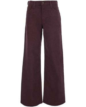Mother The Rerun Zip Sneak Is A Trainer With Leather Details And Borde - Purple