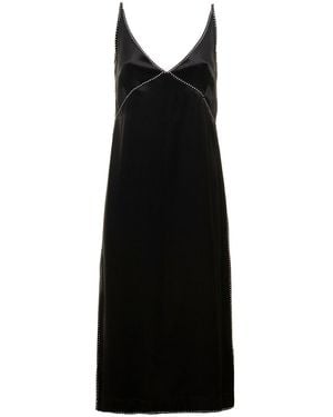 Dries Van Noten Dana Slip Dress With Sequin Embellishment - Black