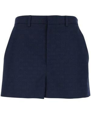 Gucci Shorts With Wide Leg - Blue