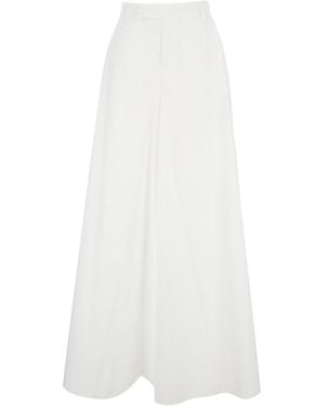 FEDERICA TOSI Trousers With Wide-Leg And High-Waiste - White