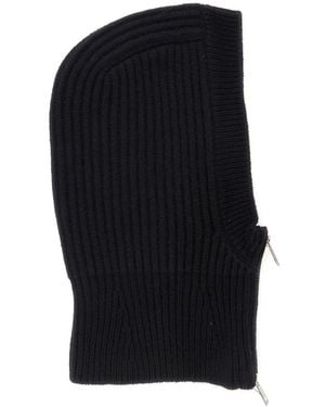 IVY & OAK 'Allegra' Beanie With Knit Design And Zip - Black