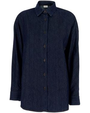 Dries Van Noten 'Casio' Shirt With Classic Collar - Blue
