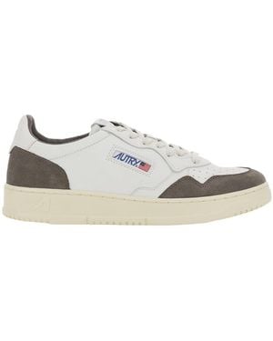 Autry 'Medalist Low' Low Top Trainers With Side Logo Detail - White