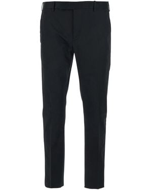 PT Torino Trousers With Belt Loops And Welt Pockets On The Back - Blue