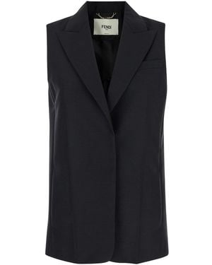 Fendi Sleeveless Vest - Black