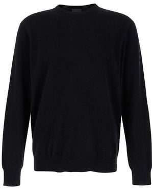 Plain Maglioncino Girocollo A Maniche Lunghe - Blu