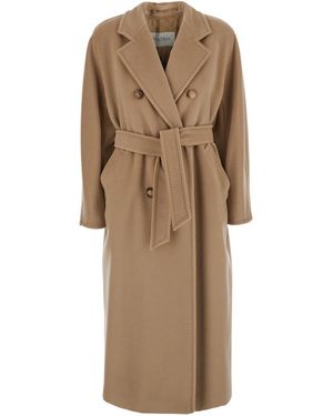 Max Mara Cappotto 'Madame' Con Revers Classici E Cintura - Neutro