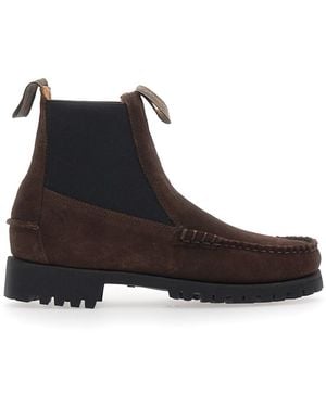 Sebago Calliope Suede Lug Rubber Sole Ankle Boots For - Black