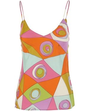 PUCCI Sarong Fuchsia With Fringes - Orange