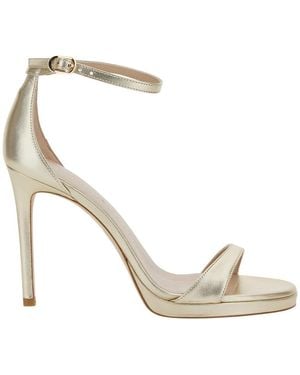 Stuart Weitzman Sandali Nudist Con Plateau - Metallizzato