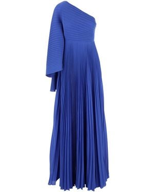 Solace London Maci' One-Shoulder Long Dress - Blue
