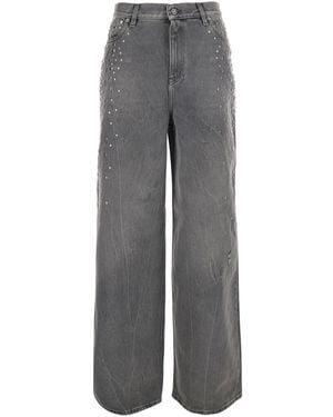 Golden Goose Jeans With Studs, Denim - Grey