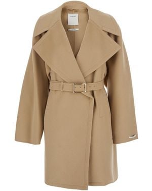Sportmax Max Mara Short Wool Coat - Natural