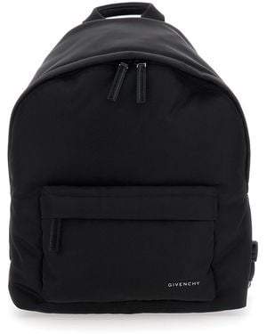 Givenchy Backpack With Adjustable Shoulder Straps And Logo On Front - Black