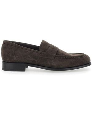 Lidfort Loafers With Almond Toe - Brown