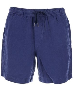 Polo Ralph Lauren Bermuda Shorts With Elasticated Waist And Tone - Blue