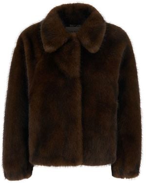 VALENTINI 1972 Eco Sable Bomber With Zip And High Collar - Black
