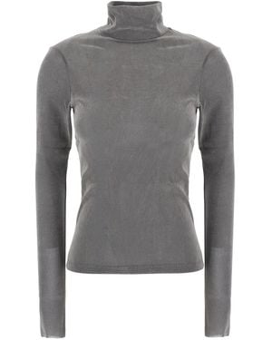 Tela Sweater Matilde/Flk With V-Neck And Long Sleeves - Gray