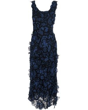 Jonathan Simkhai Midi Dress Corinna Lace - Blue