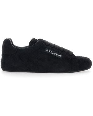 Dolce & Gabbana 'Portofino' Trainers With Logo Patch On The Side - Black