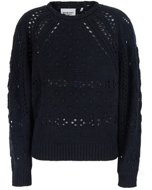 Isabel Marant Luce-Ga Jumper With V-Neck And Long Sleeves - Blue
