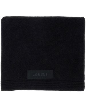 Jacquemus Le Chale Gros Grain Is A Alpaca And Merino Wool - Black