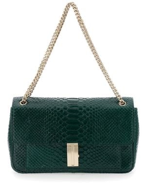Tom Ford Semi Shiny Printed Python B/C Chainshoulder Bag - Green