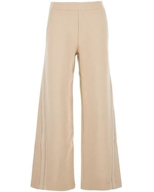 Max Mara Pure Pants With Side Stripe - Natural