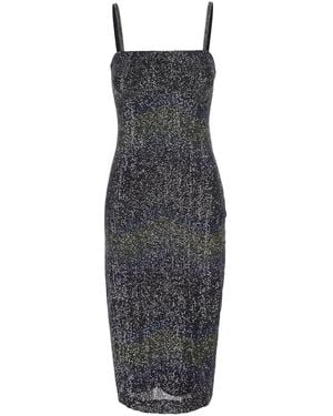 Missoni Midi Dress With Spaghetti Straps And All-Over Sequ - Multicolor