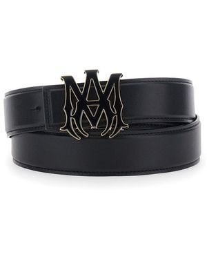Amiri Belt Ma Core Logo Leather - Black