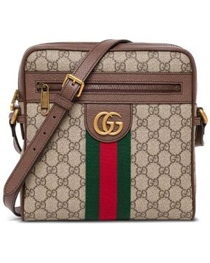 Gucci Ophidia Messenger Gg Supreme Fabric Crossbody Bag - Brown