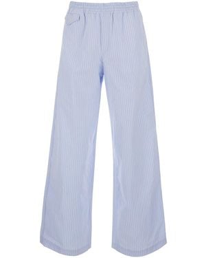 A.P.C. Lou Trousers With Front Pockets And Cotton Elastic - Blue